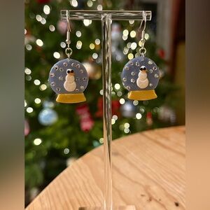 Holiday Snow globe Earrings